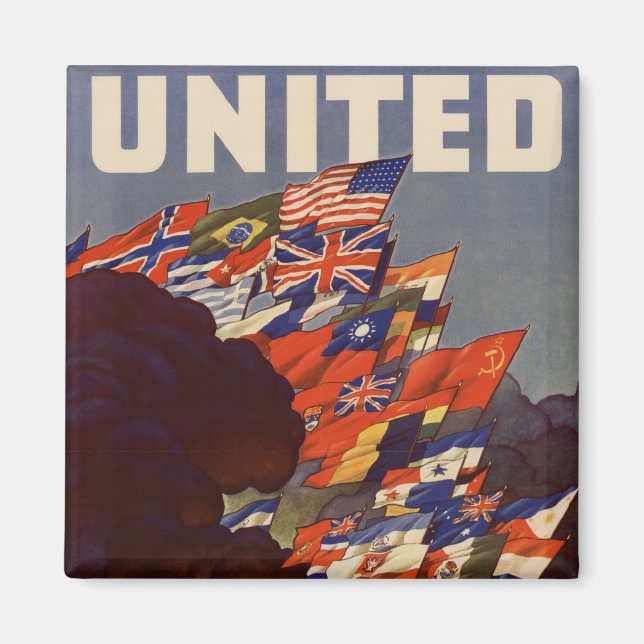 WWII Vintage affisch Magnet (Framsidan)