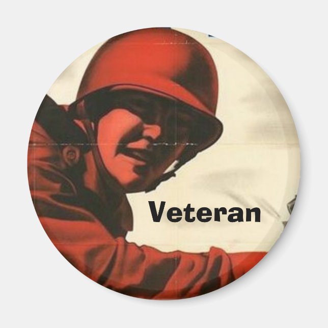WWII Vintage affisch Magnet (Framsidan)