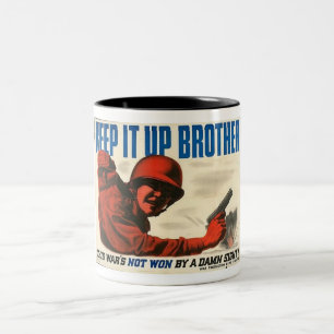 WWII Vintage affisch Mugg