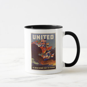 WWII Vintage affisch Mugg