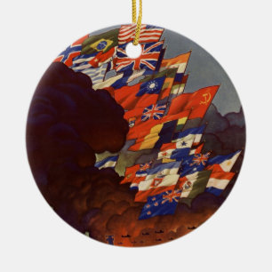 WWII Vintage affisch Ornament
