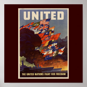 WWII Vintage affisch Poster