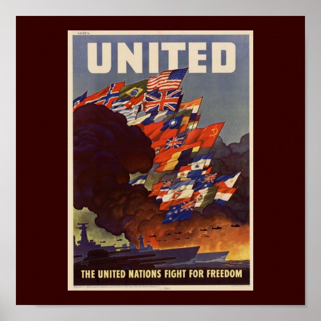 WWII Vintage affisch Poster (Framsidan)