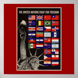 WWII Vintage affisch Poster