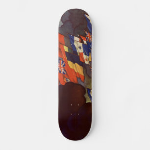 WWII Vintage affisch Skateboard Bräda 20,5 Cm