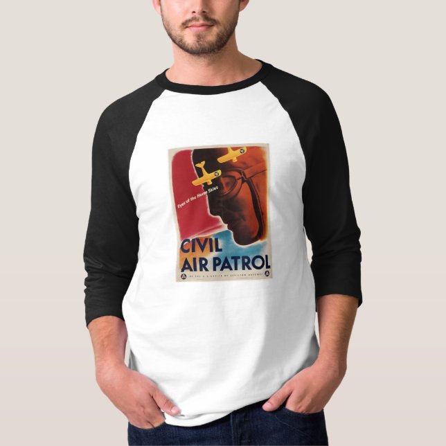 WWII Vintage affisch Tee Shirt (Framsida)