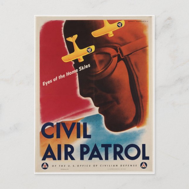 WWII Vintage affisch Vykort (Framsida)