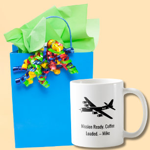 WWII-Vintagen Flygplan B-17 Militärveteranpilot Kaffemugg
