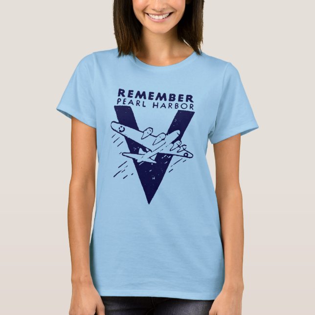 WWII White Kom ihåg Pearl Harbour T Shirt (Framsida)
