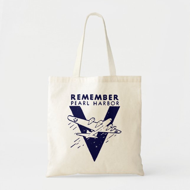 WWII White Kom ihåg Pearl Harbour Tygkasse (Framsidan)
