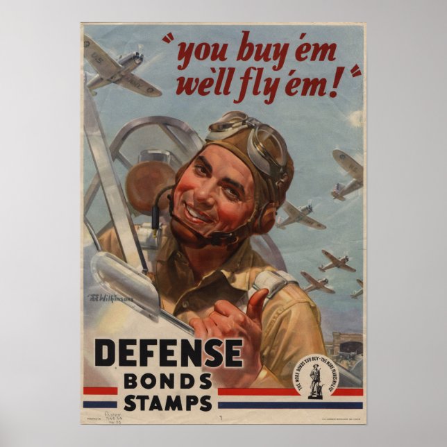 WWII You Buy 'Em...We'll Fly 'Em! Poster (Framsidan)