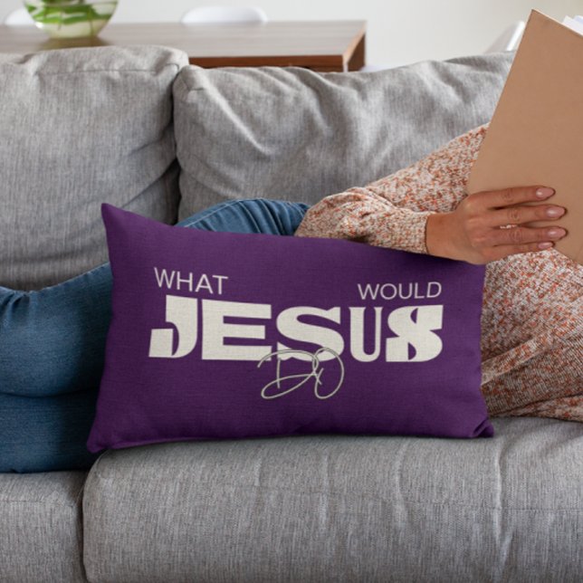 WWJD Accent Pillow – Bold Abstract Design Prydnadskudde (Skapare uppladdad)