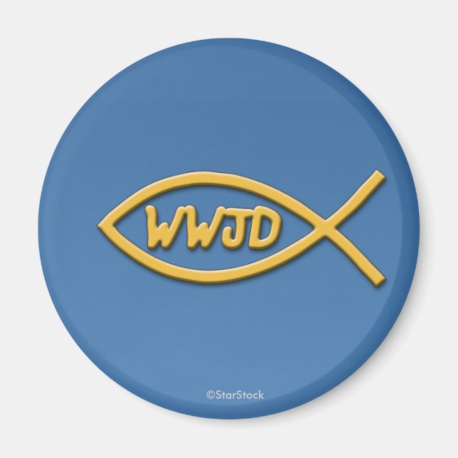 WWJD-fisksymbol, magnet (Framsidan)