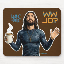 WWJD Kaffe Vibes, Varje Dag Jesus, Varje Dag Latte Musmatta