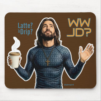 WWJD Kaffe Vibes, Varje Dag Jesus, Varje Dag Latte Musmatta