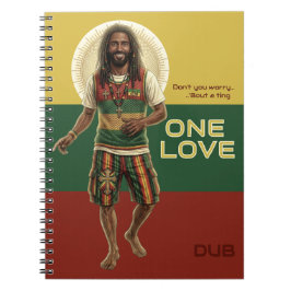 WWJD Reggae Vibes, Everyday Jesus, Rasta One Love Anteckningsbok
