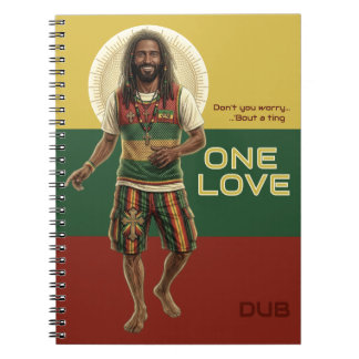 WWJD Reggae Vibes, Everyday Jesus, Rasta One Love Anteckningsbok