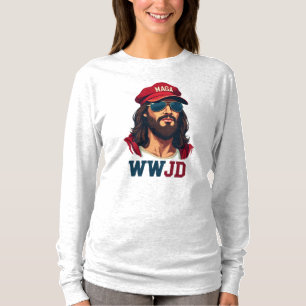 WWJD - Republican Jesus i MAGA Hat T Shirt