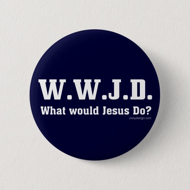 WWJD? Skulle vad Jesus gör? Knapp (Framsida)