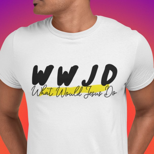 WWJD T-shirt – minimalistisk accentdesign (Skapare uppladdad)