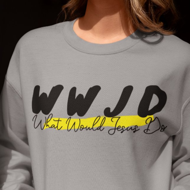 WWJD Tröja – Djärvt & Minimalistiskt Statement (Skapare uppladdad)