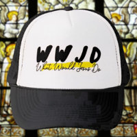 WWJD Truckerhatt – “Vad skulle Jesus göra” Fetstil