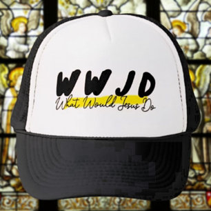 WWJD Truckerhatt – “Vad skulle Jesus göra” Fetstil Keps
