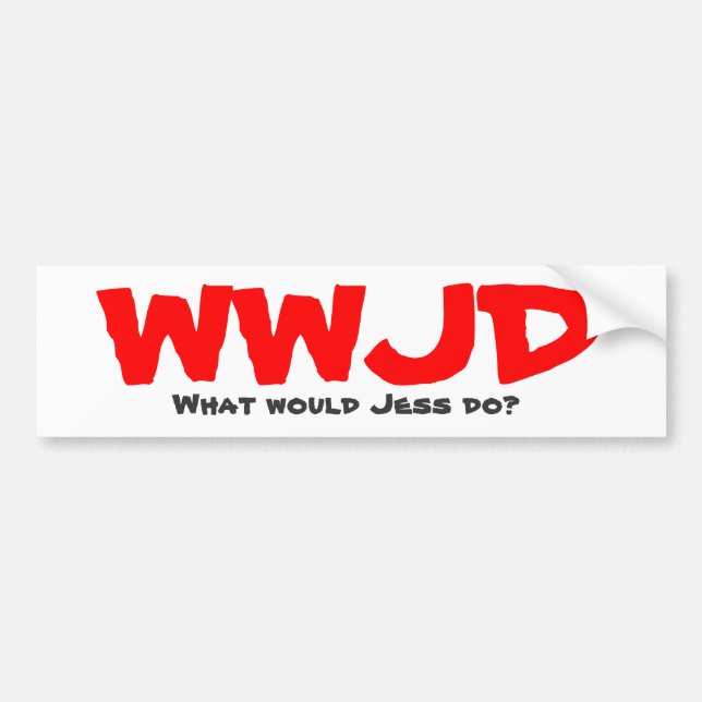 WWJD vad skulle Jess gör? Bildekal (Framsidan)