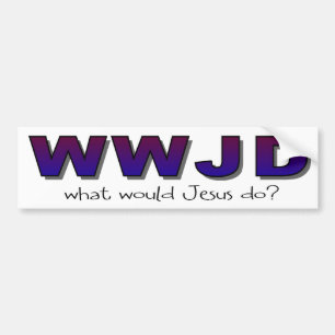 "WWJD" vad skulle Jesus gör Bildekal