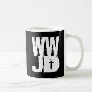 WWJD vad skulle Jesus, gör Kaffemugg