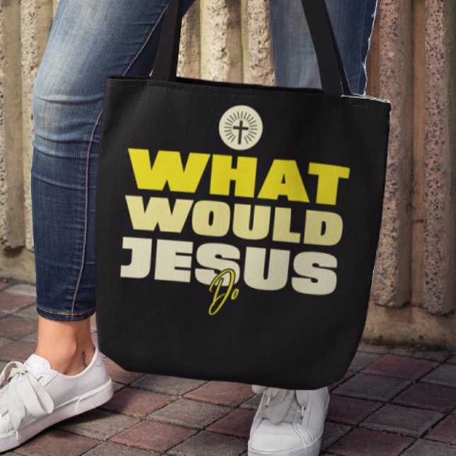WWJD – Vad skulle Jesus göra? Handväskan Tygkasse (Skapare uppladdad)