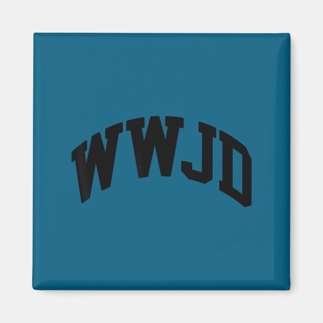 Wwjd Vad Skulle Jesus Göra Illustration Magnet (Framsidan)