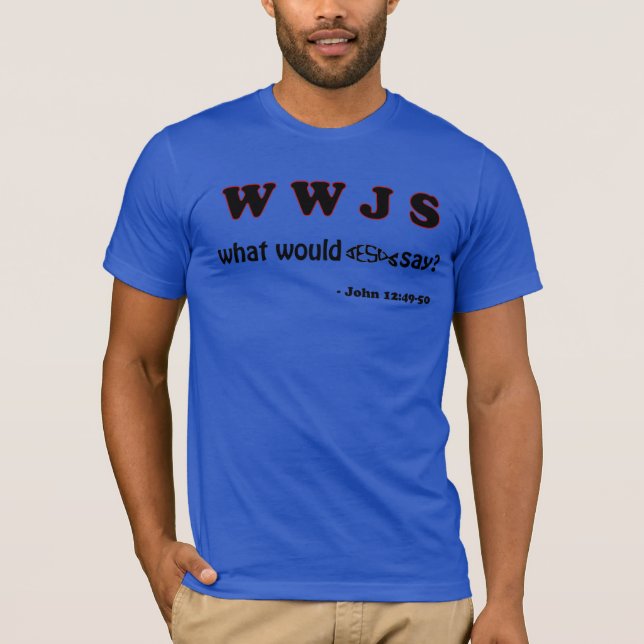 WWJS "Vad skulle Jesus säga?" Tee (Framsida)
