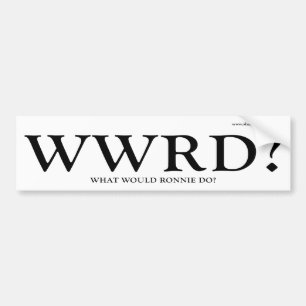 WWRD - Gör, vad skulle Ronnie Bildekal
