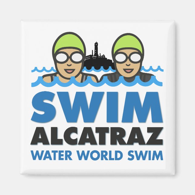 WWS Swim Alcatraz magnet (Framsidan)