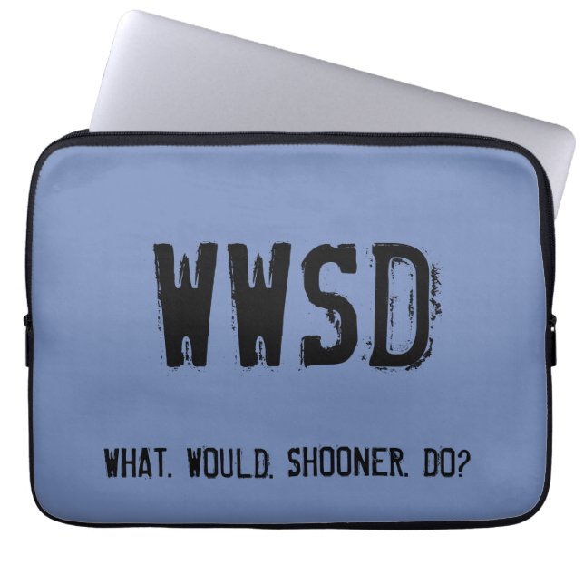 WWSD-laptop sleeve - mångastilar & färger (Framsidan)