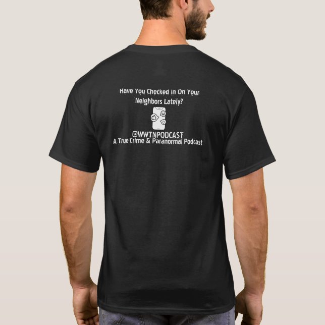 WWTN Podcast Svart skjorta T Shirt (Baksida)