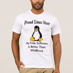 www.alinuxworld.com stolt linuxanvändare. t-shirt