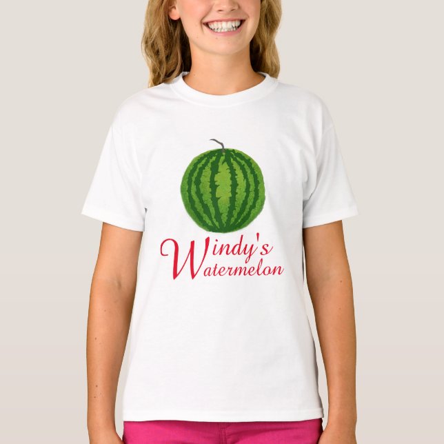 WWW : Bära med Watermelon och W-temed T Shirt (Framsida)