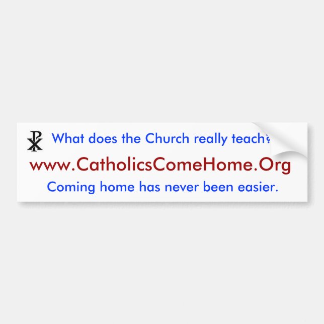 www.CatholicsComeHome.Or G Bildekal (Framsidan)