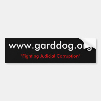 www.garddog.org "slåss juridisk korruption ", bildekal