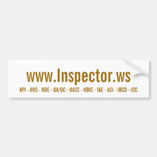 www.Inspector.ws API - AWS - NDE - QA/QC - NAC… Bildekal