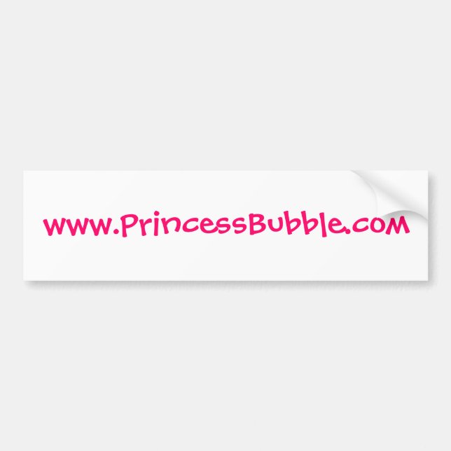 www.PrincessBubble.com Bildekal (Framsidan)