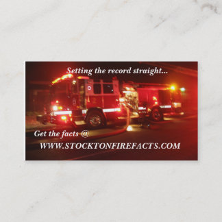WWW.STOCKTONFIREFACTS.COM VISITKORT