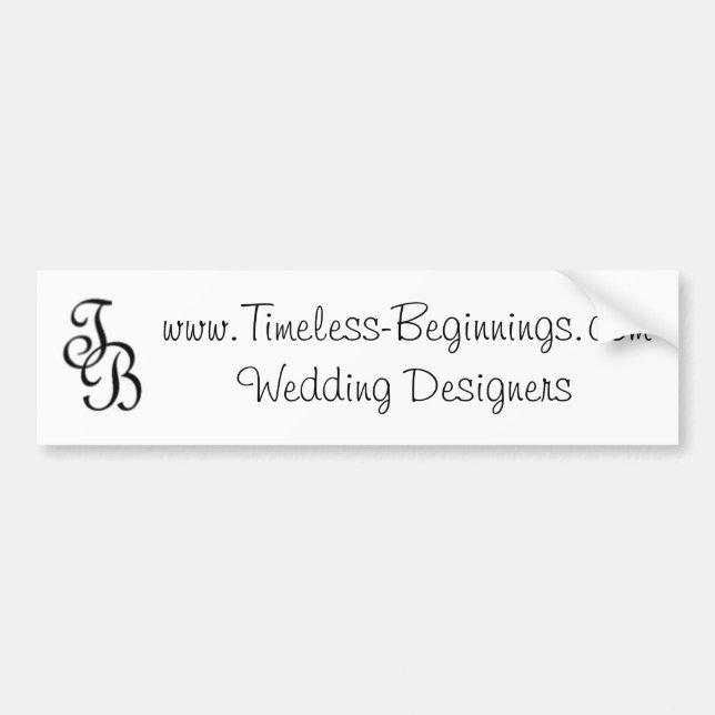 www.Timeless-Beginnings.com som gifta sig Bildekal (Framsidan)