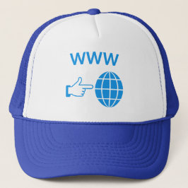 WWW World Wide Web Glob ikon med handpekare Keps