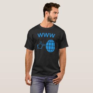 WWW World Wide Web-glob ikon med handpekare T Shirt