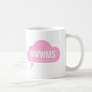 WWWMS? Rosa slogan för tankemoln DBT Kaffemugg