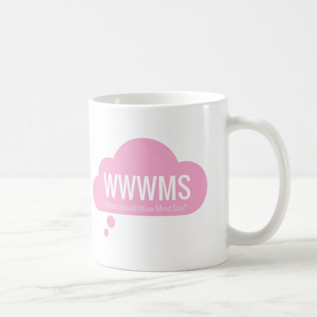 WWWMS? Rosa slogan för tankemoln DBT Kaffemugg (Höger)