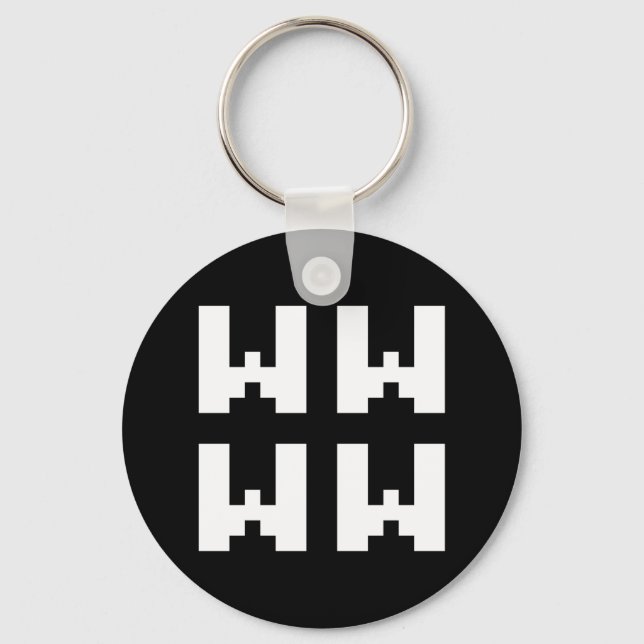 WWWW | LOL Japansk Internet Slang Keychain Nyckelring (Framsida)